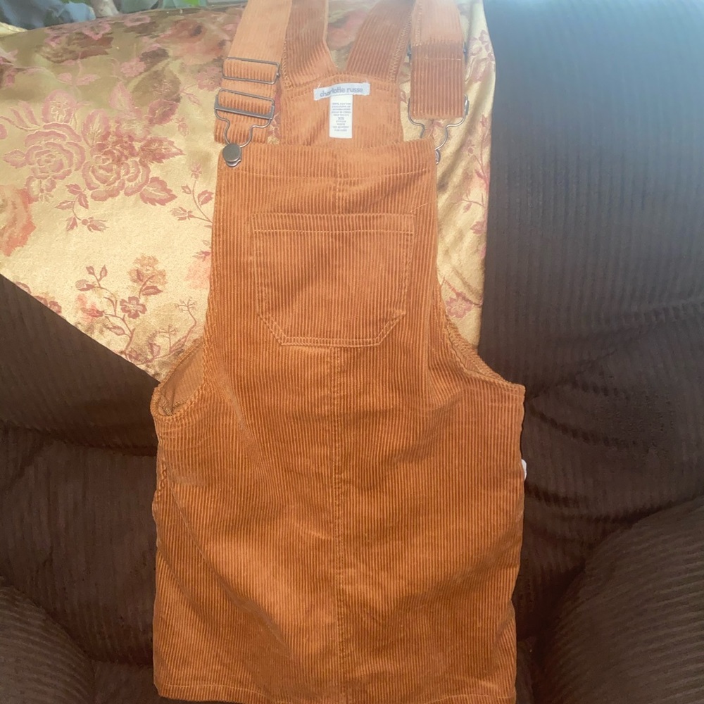 Charlotte Russe Brown Corduroy Overall 
Size : XS